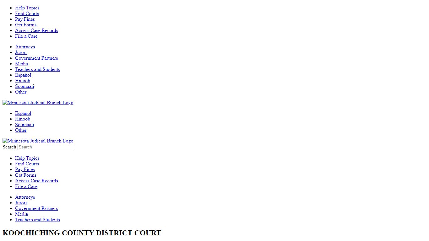 Minnesota Judicial Branch - Koochiching County District Court